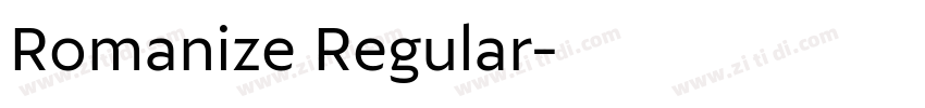Romanize Regular字体转换
